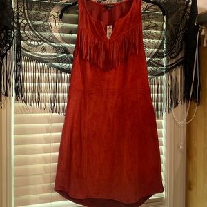 Express faux suede sleeveless dress